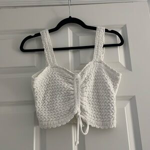 Hollister White Knit Tank Top